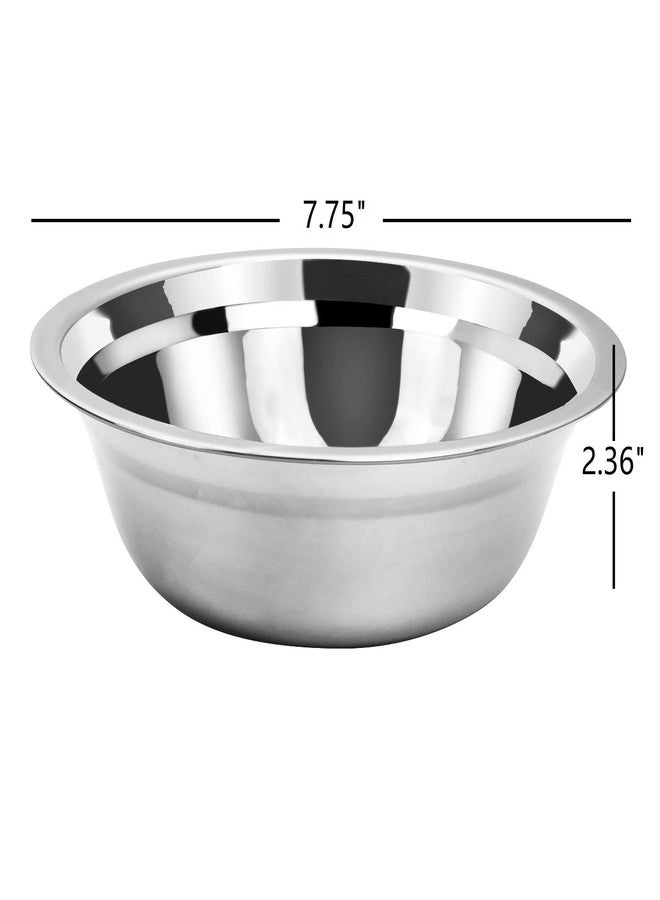 Buyitt Salad Mixing Bowls, Stainless Steel Serving Bowl for Kitchen Baking Serving Cooking Food Prep Storage, Set of 6 - Image 2