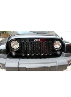 Generic Jeep Wrangler Black Front Grill Mesh Grille Insert Kit  - Image 2