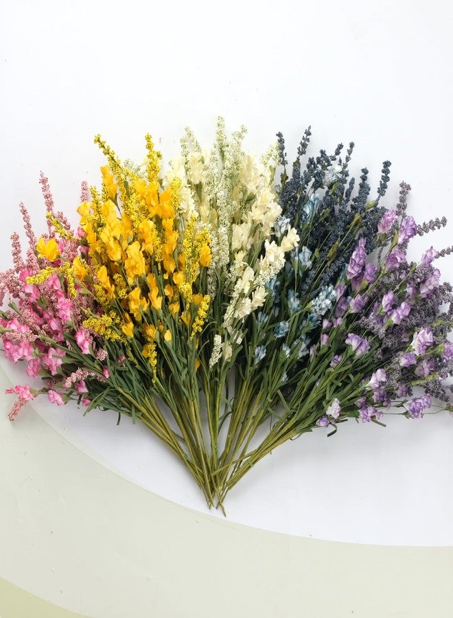 TEMPUS 10Pcs Artificial Spring/Summer Flowers Outdoor Decor UV Resistant Fake Plants Wedding Party Vase Bouquet Floral Arrangement Home Decor Indoor Garden Decor(Milky White) - Image 4