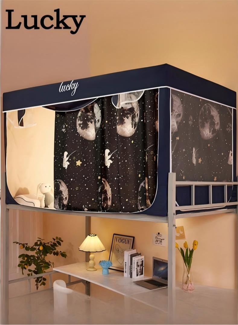 لاكي خيام مظلة السرير ستارة تعتيم ستارة خيمة سرير واحد ستارة قماش تظليل الطالب مظلة السرير ناموسية نوم الطالب حماية الخصوصية - Image 1