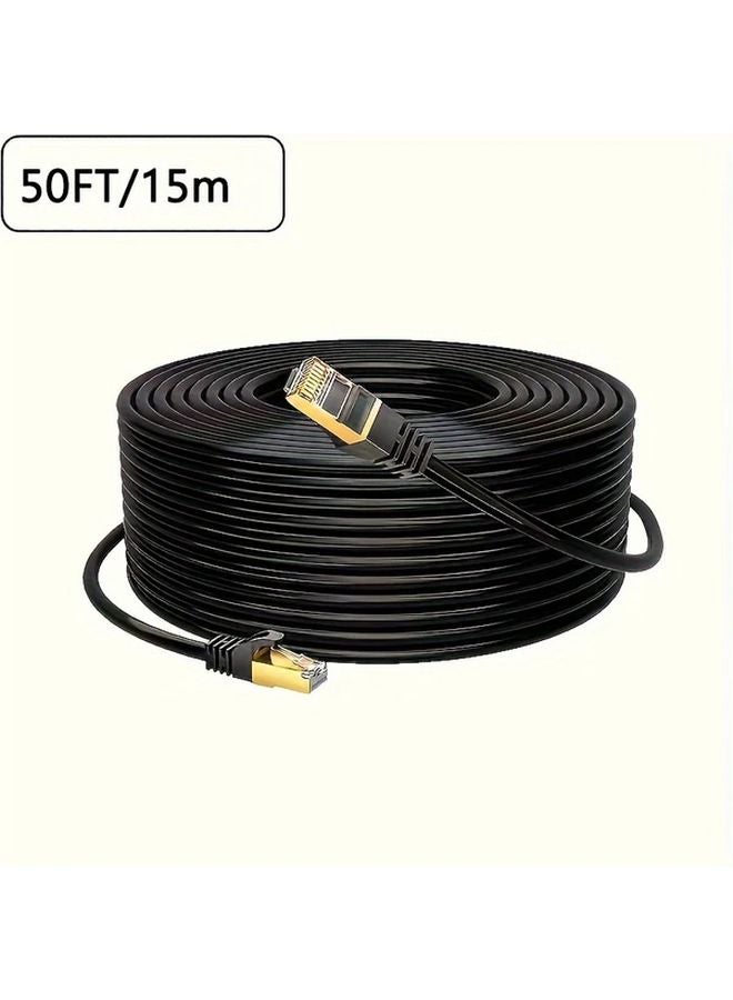 Cat 8 Ethernet Cable 50FT Shielded Outdoor Indoor 40Gbps 2000Mhz SFTP - Image 1