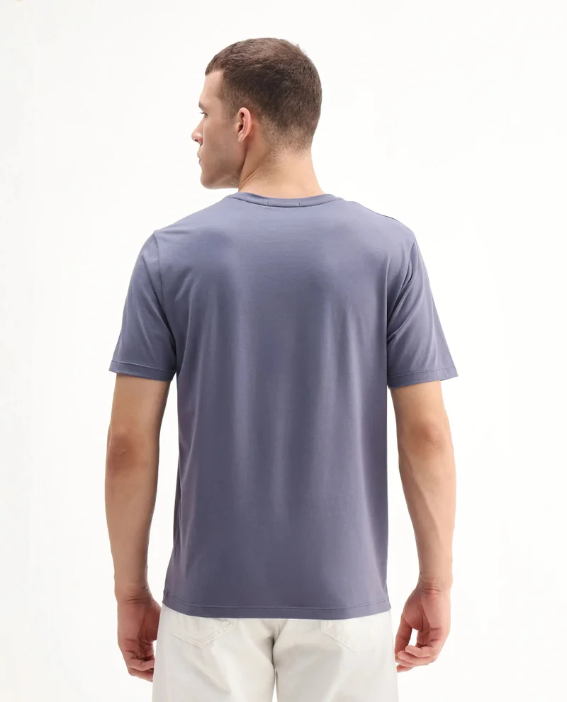 Rare Rabbit Men's Graphic Print Regular Fit T-Shirt