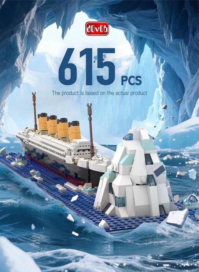 dOvOb RMS Titanic Model Building Blocks Set, 615 Pieces Bricks, MOC Ship Model Display Collection Model Kit for Teens and Adults，Compatible with Major Brands - Image 3
