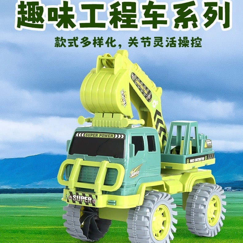 Children'S Large Simulation Engineering Car Digger Mixer Dumper Boy Beach Drop-Resistant Toy Car Stall - Image 2