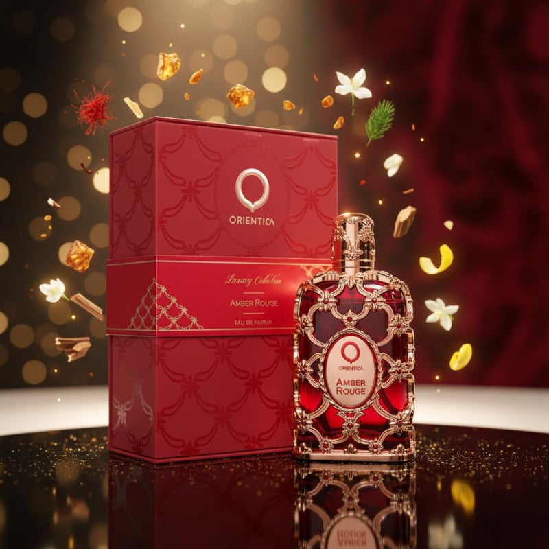 Orientica مجموعة أورينتيكا الفاخرة عطر العنبر الأحمر - خشبي، عنبر، زعفران، برالين، ياسمين، برتقال، طحلب البلوط، عشب البحر - عطر عربي للرجال والنساء - 2.7 أونصة / 80 مل - Image 4