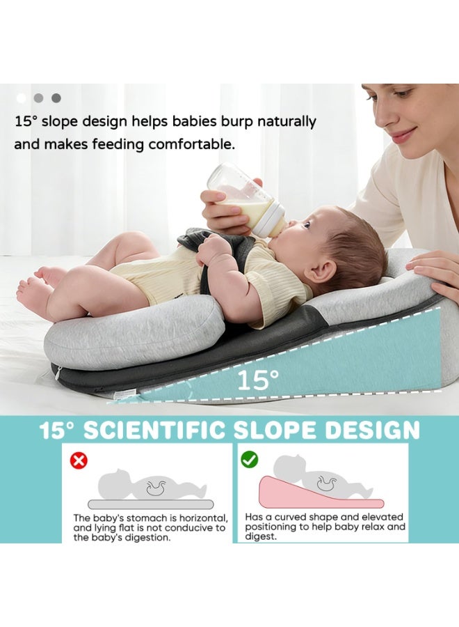 DMG TECH Baby Lounger Pillow for Infant Support Cushion Reflux Breastfeeding Pillow, Bottle Feeding, Tummy Time - Image 3