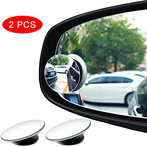 ESreake مرآة النقطة العمياء المصغرة Yusheng 2PCS، 1.57" زجاج دائري HD مقعر، لاصق قوي للسيارة (40mm، بدون إطار) - Image 2
