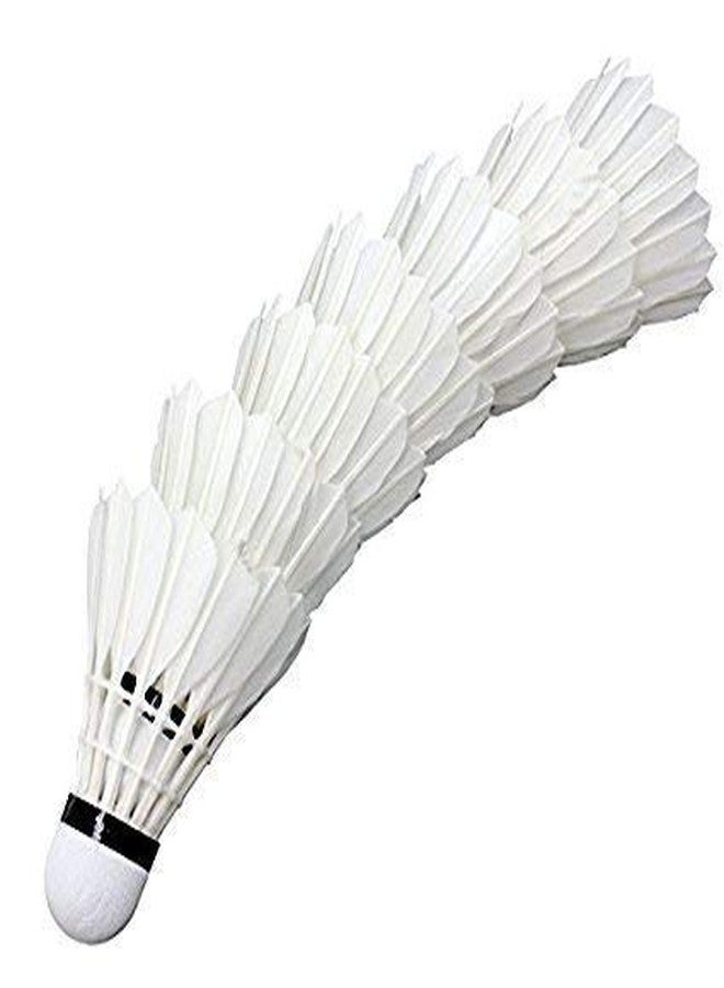 YOOKO® (Pack of 2) Products Badminton Feather Shuttlecock Bounded Evenly by Nylon Thread (Speed 76, Medium) All Ages and Players - Image 3
