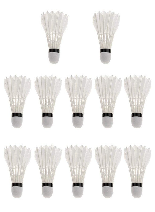 YOOKO® (Pack of 2) Products Badminton Feather Shuttlecock Bounded Evenly by Nylon Thread (Speed 76, Medium) All Ages and Players - Image 1