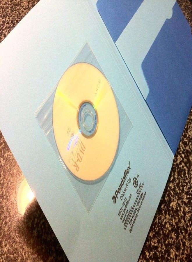 UNIQUEPACKING 100 Pcs Clear Adhesive Backed CD, DVD Sleeves for Magazines Books Binders File Folders - Image 2