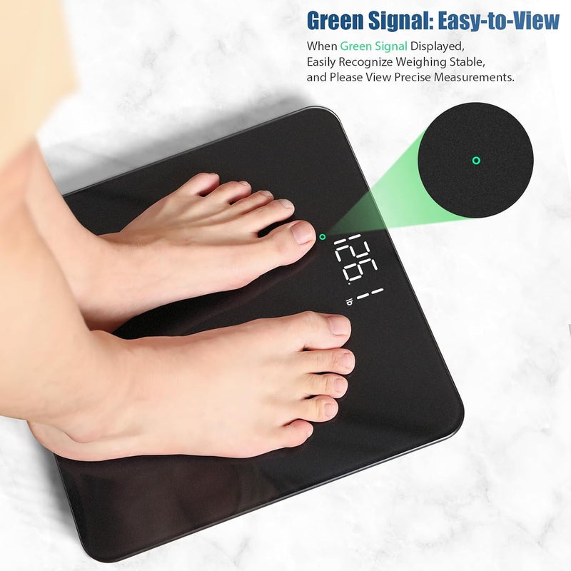 Vitafit Weight Scale, High Accuracy in 0.05kg by Our Professional Scale Factory Since 2001, LED and Step On, 3*AAA Batteries Included, 182kg, Spray Silver Black - Image 3