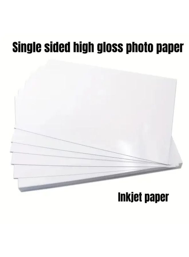 A5 30 قطعة ورق صور لامع من جهة واحدة 230 غرام لطباعة الصور الشخصية والطبيعة وصور الهوية - Image 2