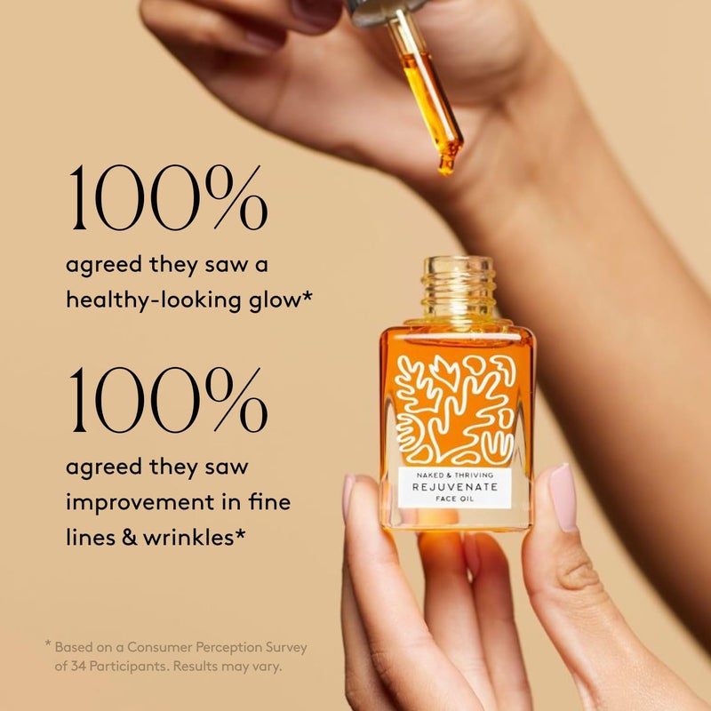 Naked + Thriving Naked & Thriving Rejuvenate Restorative Face Oil | Organic, Vegan, & Naturally-Derived Skin Care | Reduce the Look of Wrinkles and Moisturize Skin (1.18 oz/35 mL) - Image 3