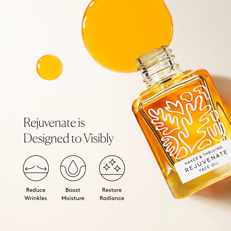 Naked + Thriving Naked & Thriving Rejuvenate Restorative Face Oil | Organic, Vegan, & Naturally-Derived Skin Care | Reduce the Look of Wrinkles and Moisturize Skin (1.18 oz/35 mL) - Image 2