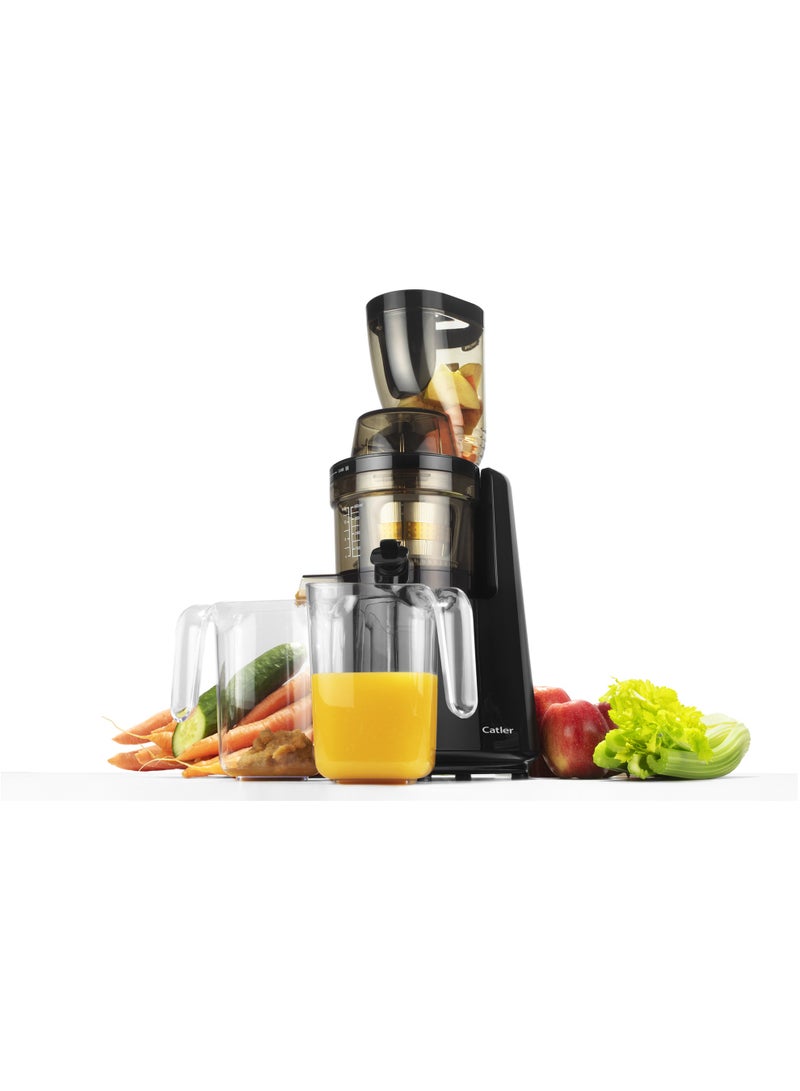 كاتلر Catler JS 8013 Slow Juicer, Cold Press Juicer with 80mm Extra-Wide Feed Chute, Quiet Induction Motor, Anti-Drip System,  Multi-Function Juicer for Juice, Smoothies, Sorbets & Plant Milk - Image 5