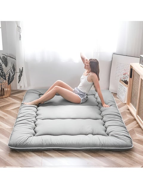 Japanese Floor Mattress Futon Mattress Thicken Tatami Mat Sleeping Pad Foldable Roll Up Mattress Easy to Store and Portable for Camping