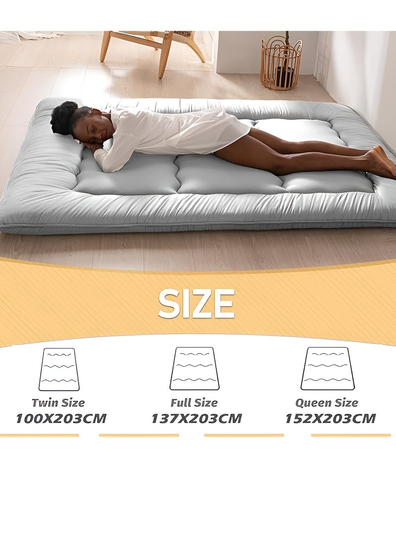 ZUIHAO - Japanese Floor Mattress Futon Mattress Thicken Tatami Mat Sleeping Pad Foldable Roll Up Mattress Easy to Store and Portable for Camping - Image 1