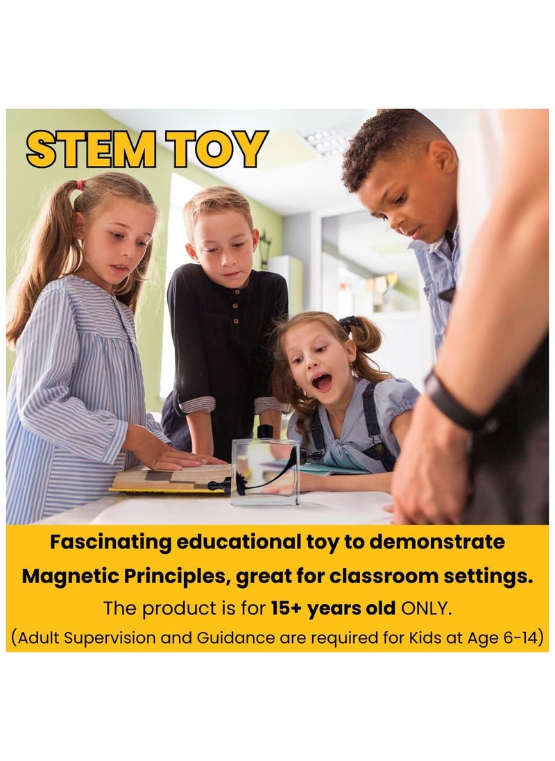 SYOSI - FerroFluid Display Toy Bottle, Filled with Ferro Fluid Liquid Metal, Best STEM Toy with Magnets Ferrofluid Magnetic Display in a Bottle Fidget Interactive Toys Adults, Iron Filings Magnet Science Kit - Image 1