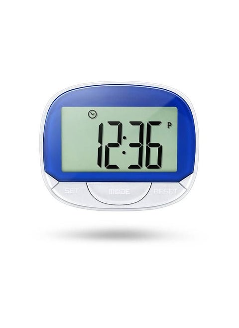 Multi-functional Step Counter 3D Pedometer with Clip for Fitness Tracker for Tracking Steps / Walking Distance / Calories Portable Fitness Monitor with Clock Function