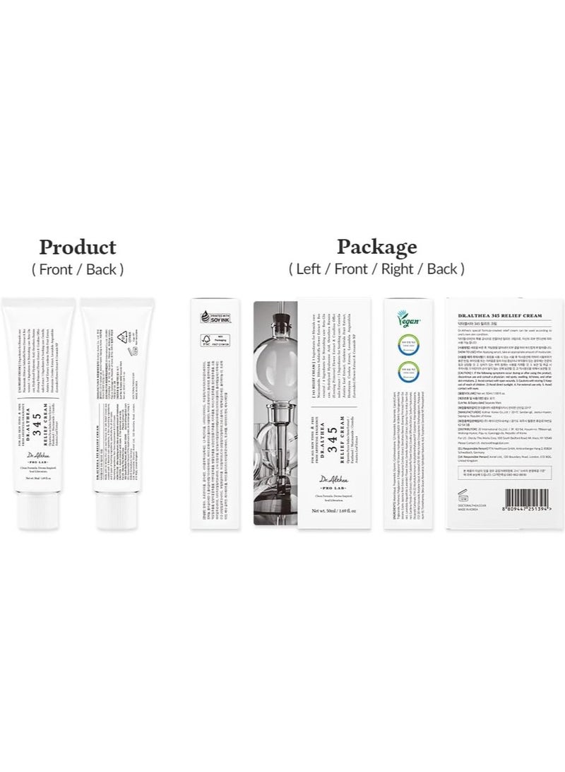Dr.althea Dr.Althea 345 Relief Cream | Daily Face Moisturizer | Blemish Relief Care | Soothing Recovery & Moisture with Niacinamide, Panthenol | Korean Vegan Skincare for All Skin Types | 1.7 Fl Oz (Pack of 1)  - Image 3