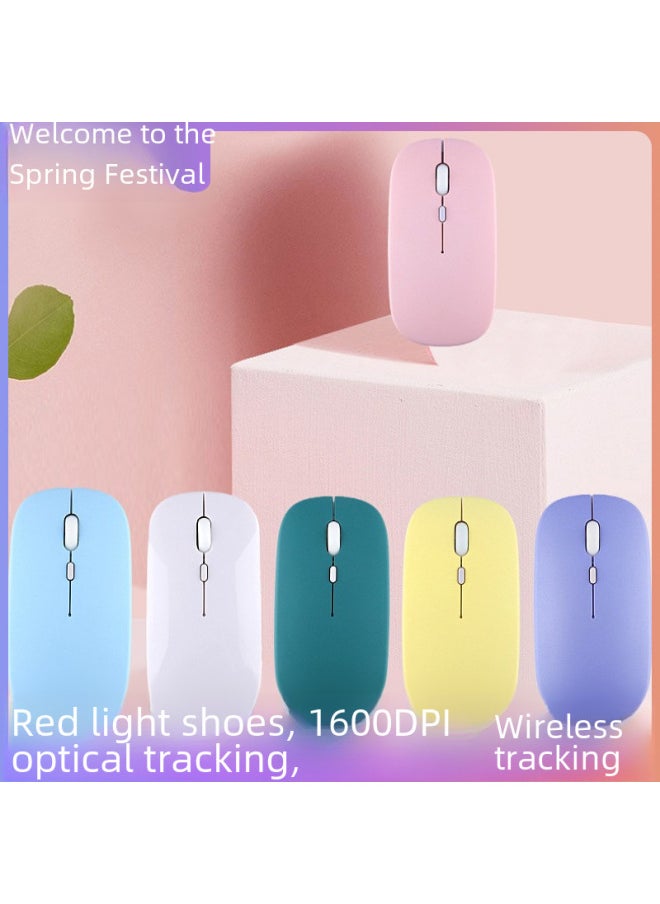 Generic - Direct Supply Applicable Mobile Phone Computer 2.4g Wireless Bluetooth Mouse Dual-mode Three-mode 5.2 Mute Silent Mouse-Color:The Following Is A Single Bluetooth Enhanced Version That Requires Self-purchased No. 5 Battery * 1 Color Box Packaging - Image 1