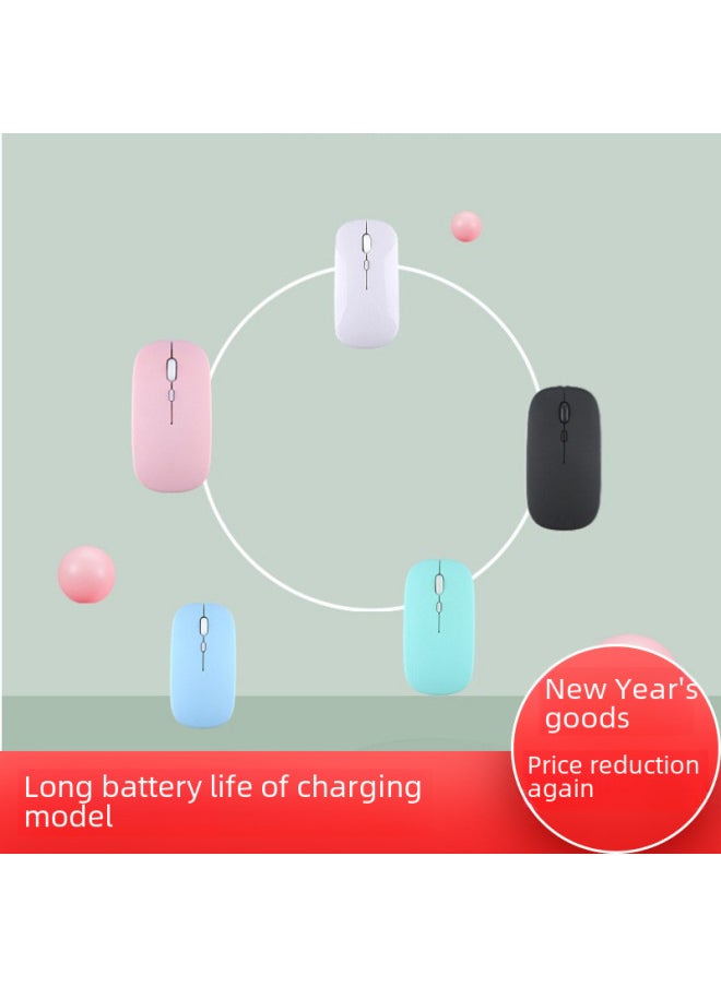 Generic - Direct Supply Applicable Mobile Phone Computer 2.4g Wireless Bluetooth Mouse Dual-mode Three-mode 5.2 Mute Silent Mouse-Color:The Following Is A Single Bluetooth Enhanced Version That Requires Self-purchased No. 5 Battery * 1 Color Box Packaging - Image 1