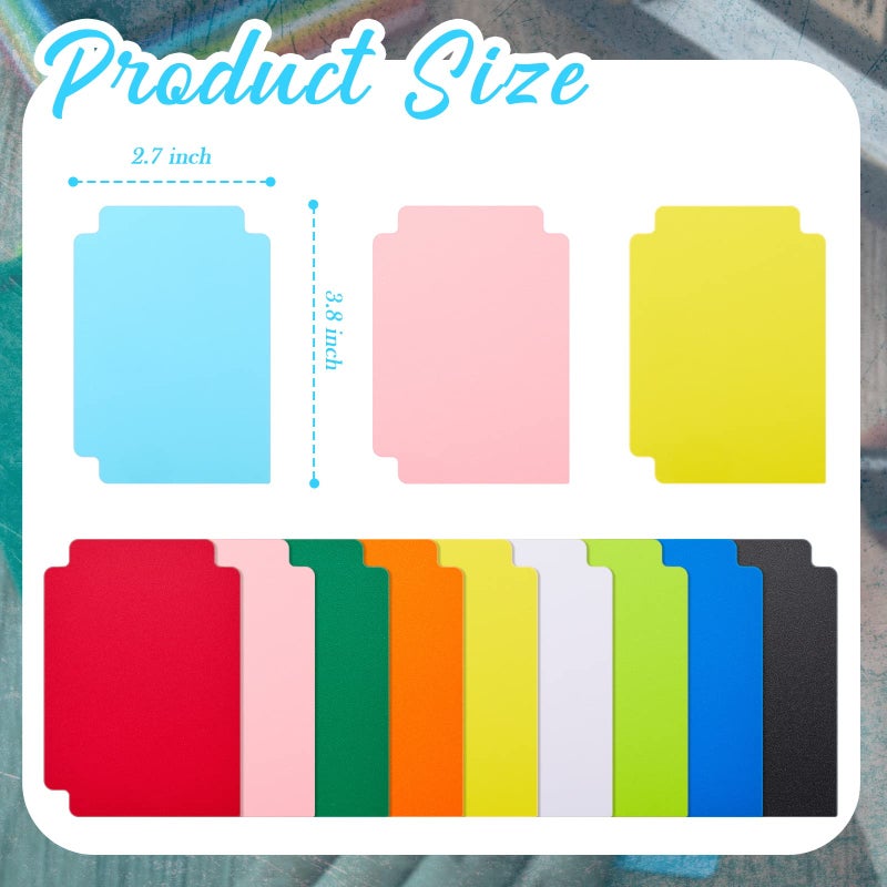 Suilung 50 Pcs Trading Card Dividers Plastic Card Dividers, Multicolor Frosted Separator with Tabs Standard Vertical Compatible with MTG Games Sports TCG, 2.7 x 3.8 Inches - Image 2