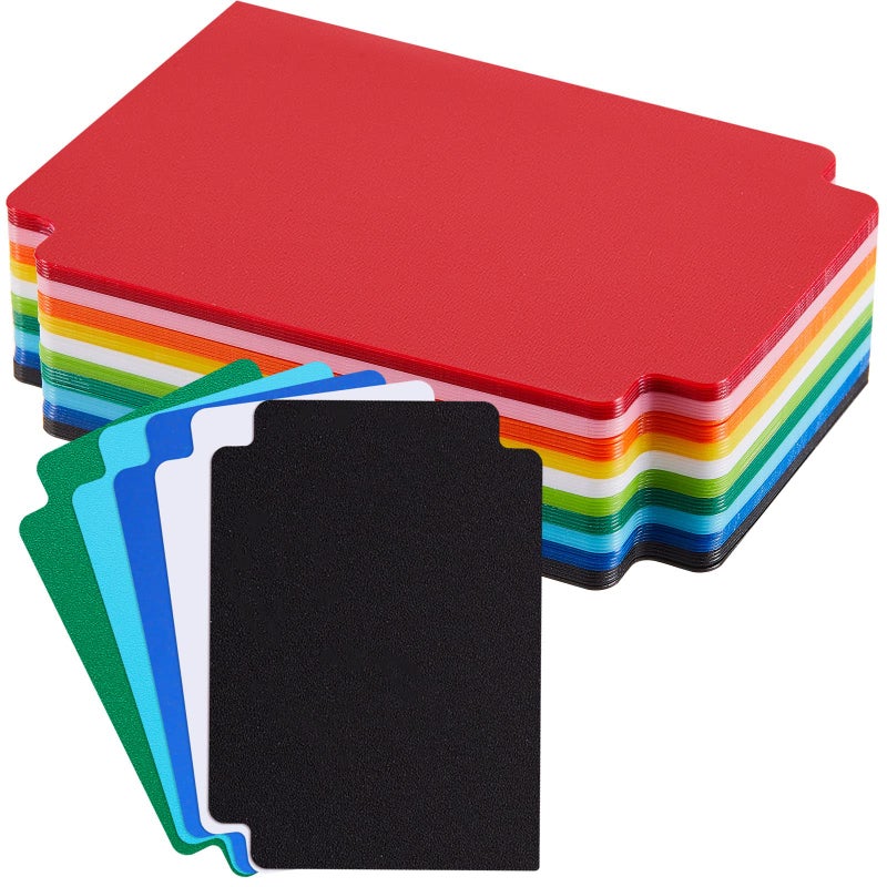 Suilung 50 Pcs Trading Card Dividers Plastic Card Dividers, Multicolor Frosted Separator with Tabs Standard Vertical Compatible with MTG Games Sports TCG, 2.7 x 3.8 Inches - Image 1