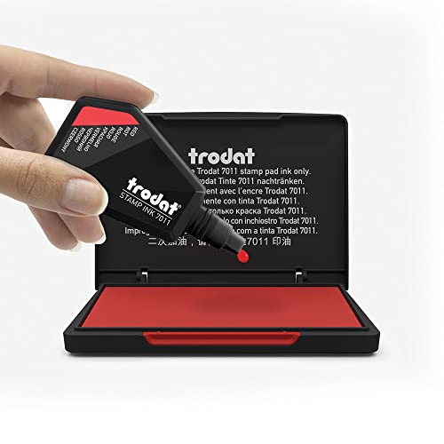 Trodat 7011 Ink, 1oz (28ml) Bottle, Red– for Trodat Stamp Pads 9051, 9052, 9053 and 9054 - Image 5
