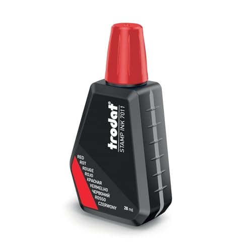 Trodat 7011 Ink, 1oz (28ml) Bottle, Red– for Trodat Stamp Pads 9051, 9052, 9053 and 9054 - Image 2
