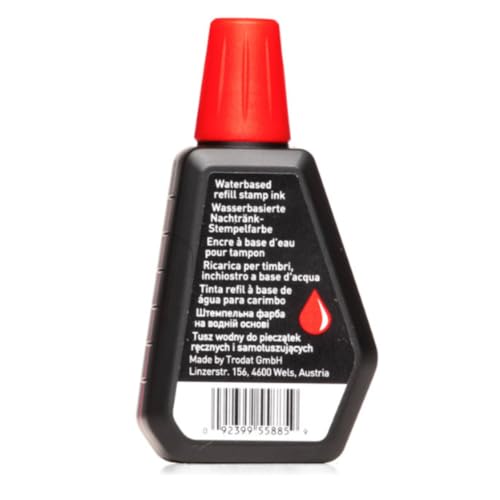 Trodat 7011 Ink, 1oz (28ml) Bottle, Red– for Trodat Stamp Pads 9051, 9052, 9053 and 9054 - Image 3