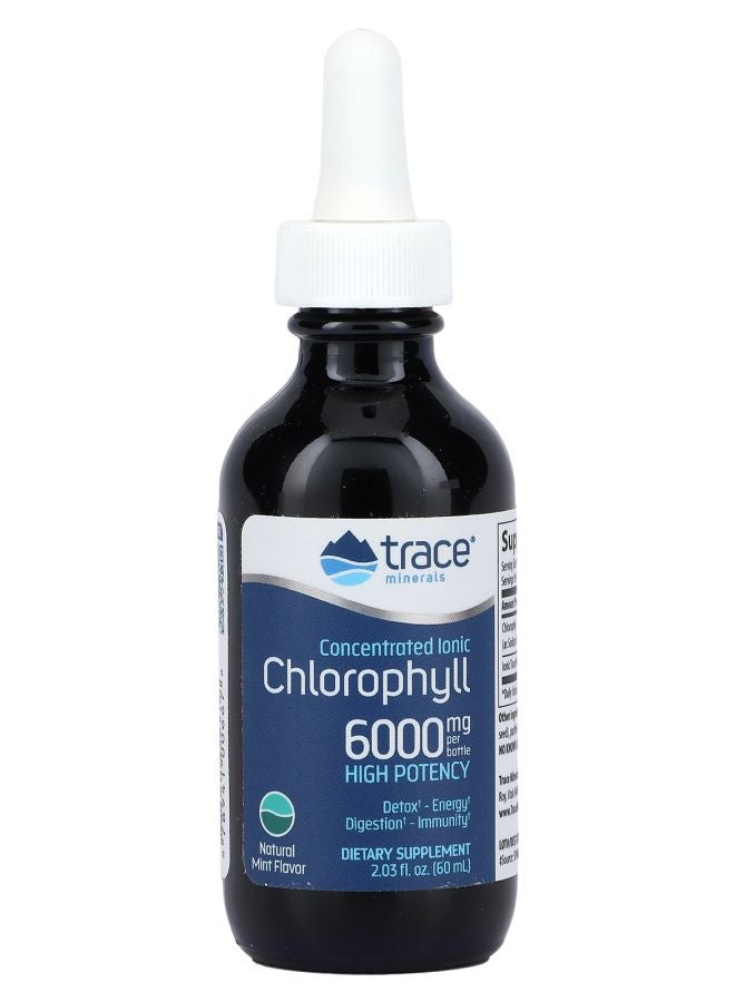 Trace Minerals Concentrated Ionic Chlorophyll Natural Mint 6000 mg 2.03 fl oz (60 ml)