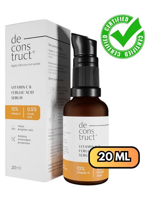 10% Non-Irritating Vitamin C Face Serum For Glowing Skin, 20ml