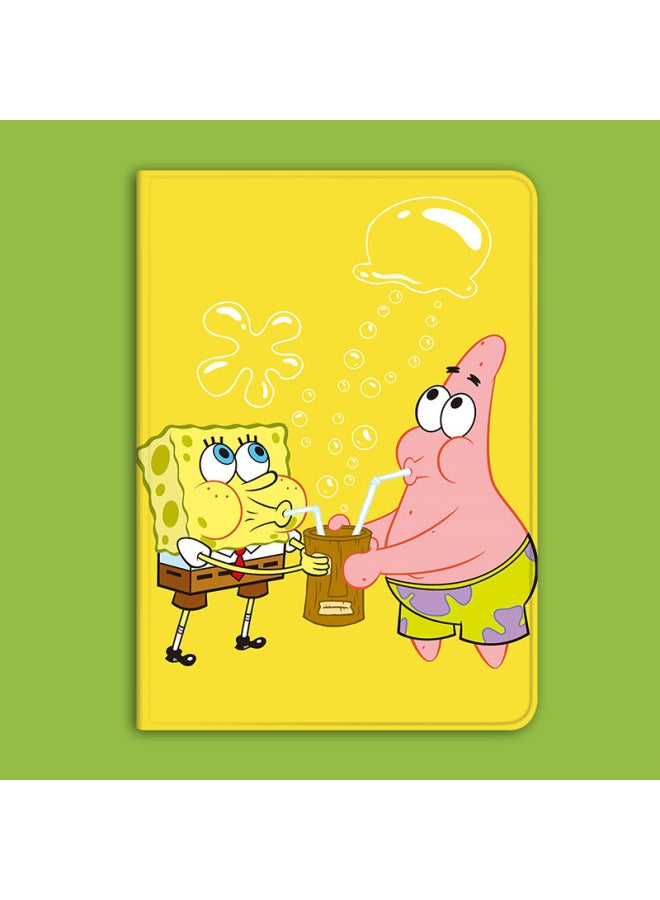Ipad10 Protective Case Air45 Silicone 11 Inch Ipad10.2 Pen Slot Mini6 Cartoon 3 Soft 12.9 Shell-Color:Squidward (Pen Slot)-Applicable Model:ipad Air4/Air5(10.9 Inches) - Image 5
