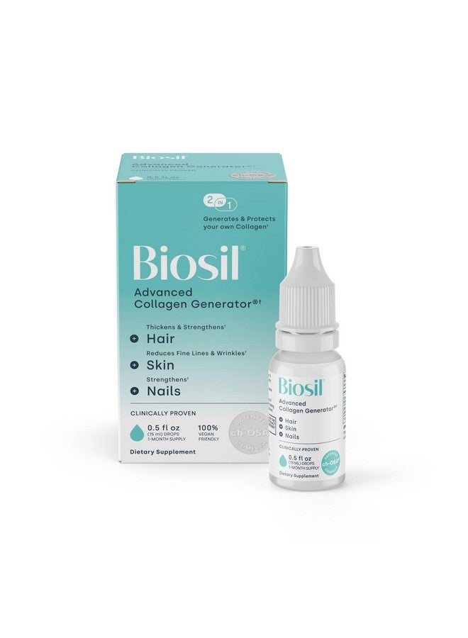 BIOSIL Biosil Collagen Generator - 0.5 fl oz Drops - With Patented ch-OSA Complex - Generates & Protects Your Own Collagen - GMO Free - 30-Day Supply - Image 1