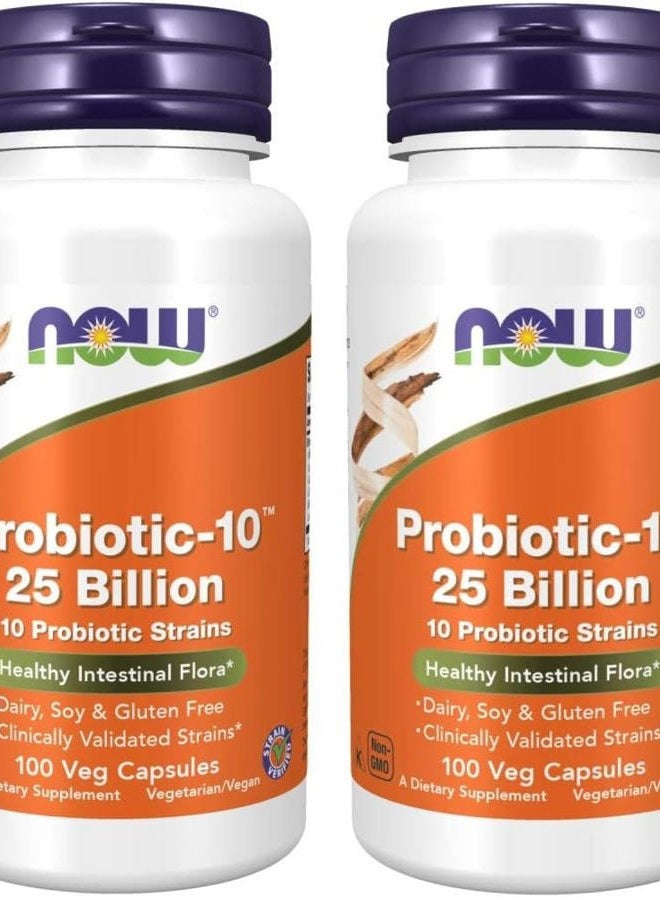Now Foods Probiotic-10 25 Billion, 100 Count (Pack of 2) - Image 1