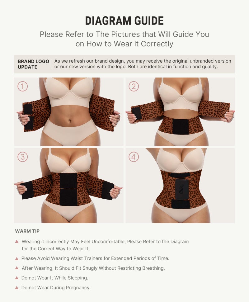 FeelinGirl Workout Waist Cincher Trainer Corset Shaper Tummy Slimmer Plus Size Belly Band for Women Brown S - Image 5