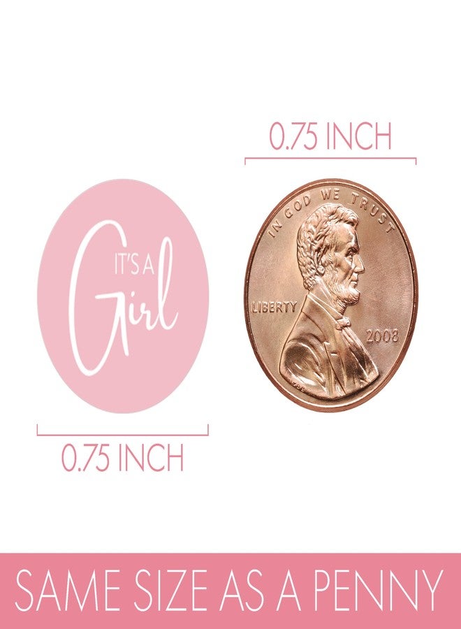 DISTINCTIVS Pink It's a Girl Baby Shower Kisses Candy Party Favor Stickers - 180 Labels - Image 3