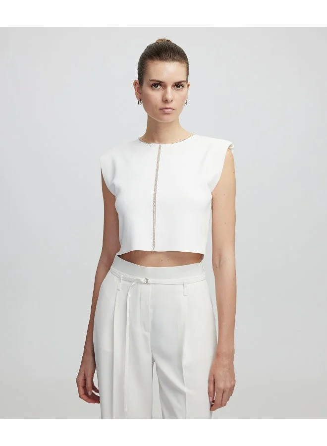 Ipekyol Regular Fit Knit Top With Rhinestones