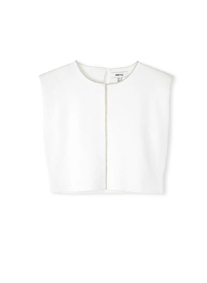 Ipekyol Regular Fit Knit Top With Rhinestones