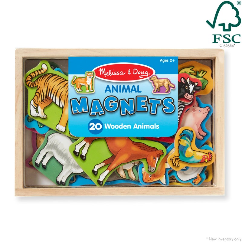 Melissa & Doug Wooden Animal Magnets Set (20 Pieces) â€“ Farm, Zoo & Pet Fridge Magnets in Storage Box â€“ Montessori Preschool Learning Toys for Toddlers & Kids Ages 2+ - FSC-Certified - Image 3