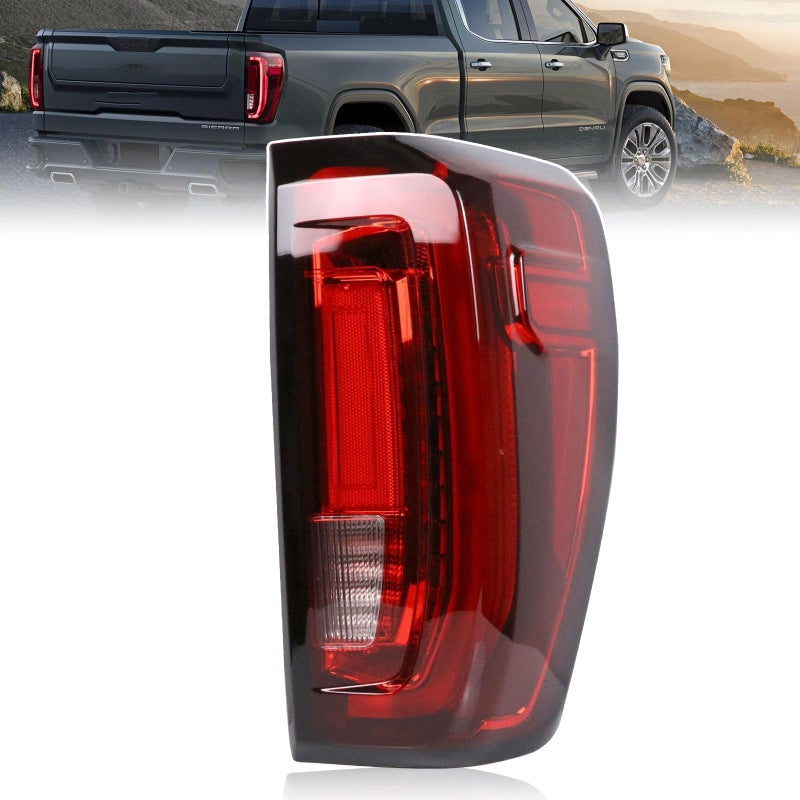 Lochnchn LED Tail Light Assembly Compatible with 20192024 GMC Sierra 15002500HD3500HDRight Passenger Side Taillights Rear Lamp with Signature Brake Light Replace 84565922 GM2801310