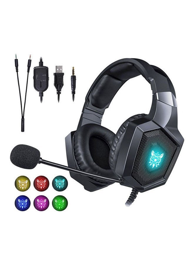 K8 RGB Gaming Headset 7.1 Surround Sound Noise Canceling Mic, PC, PS4-3, Mobile and Xbox - Image 1