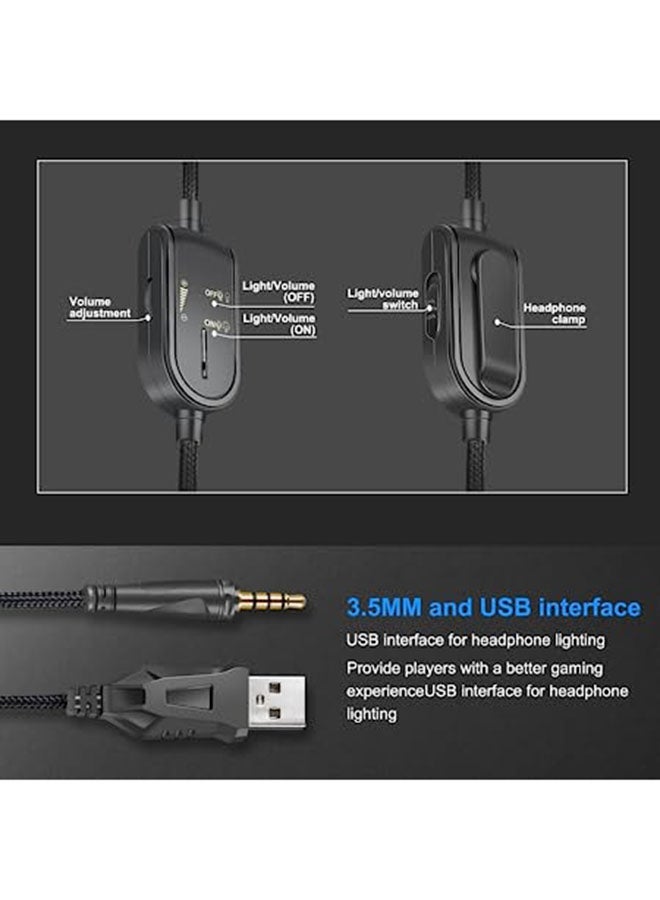 K8 RGB Gaming Headset 7.1 Surround Sound Noise Canceling Mic, PC, PS4-3, Mobile and Xbox - Image 5