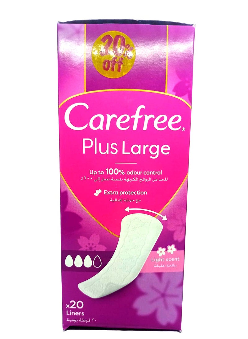 Carefree Plus Large Light Scent Large 20Pcs