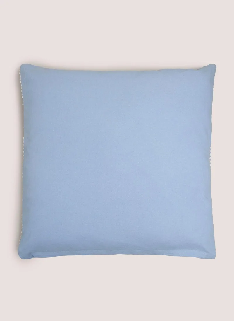 Matalan Blue Bobble Stripe Cushion