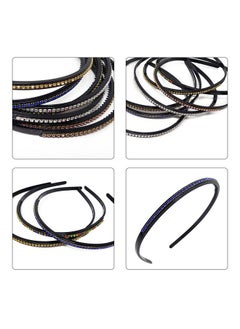 HONBAY Onbay 7Pcs Bling Bling Rhinestone Headband 1 Row Nonslip Thin Hair Hoops Fashion Plastic Teeth Headbands Fancy Hair Accessories For Women Girls (7 Color)  - Image 4