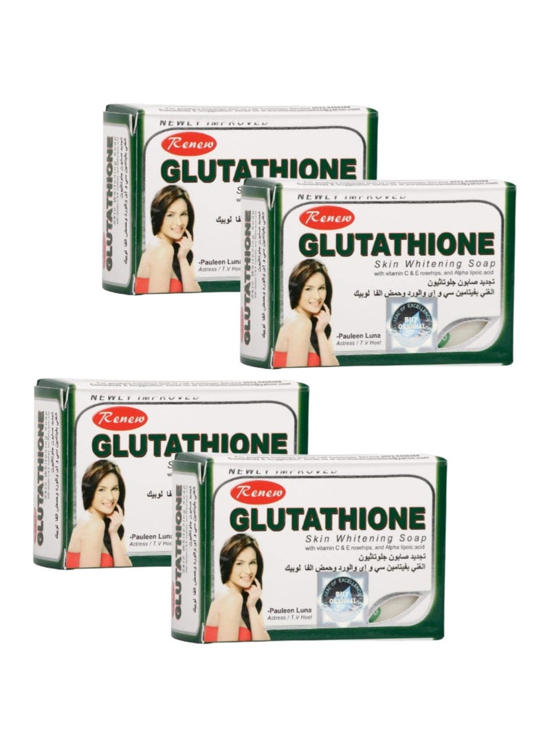 Renew 4 Piece Skin Whitening Soap with Vitamin C & E 135gBundle
