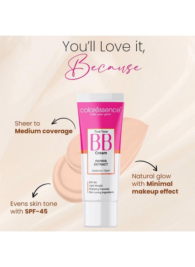 كالرسينس كريم بي بي ترو تون بخلاصة البابايا | كريم بي بي طبيعي للوجه لإشراقة طبيعية | كريم أساس بي بي للاستخدام اليومي | خفيف الوزن وغير دهني ومرطب | ظلال مستخلص بذور العنب لجميع أنواع البشرة - Image 3