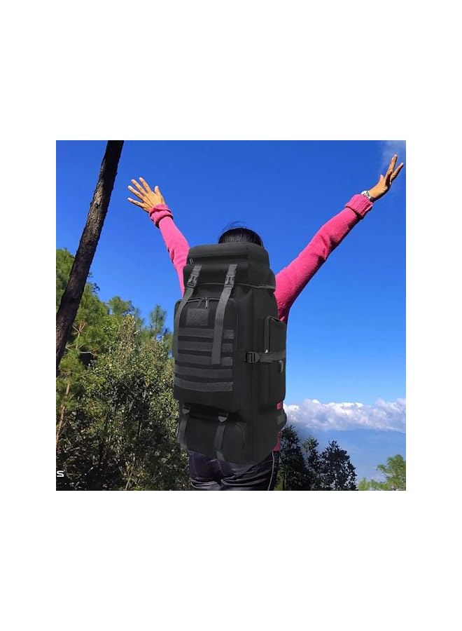 PROMASS حقيبة ظهر للتخييم والمشي لمسافات طويلة سعة 80 لتر 100 لتر، حقيبة ظهر عسكرية تكتيكية، حقيبة ظهر خارجية كبيرة سميكة وقابلة للتعديل ومقاومة للماء، سعة كبيرة - Image 4